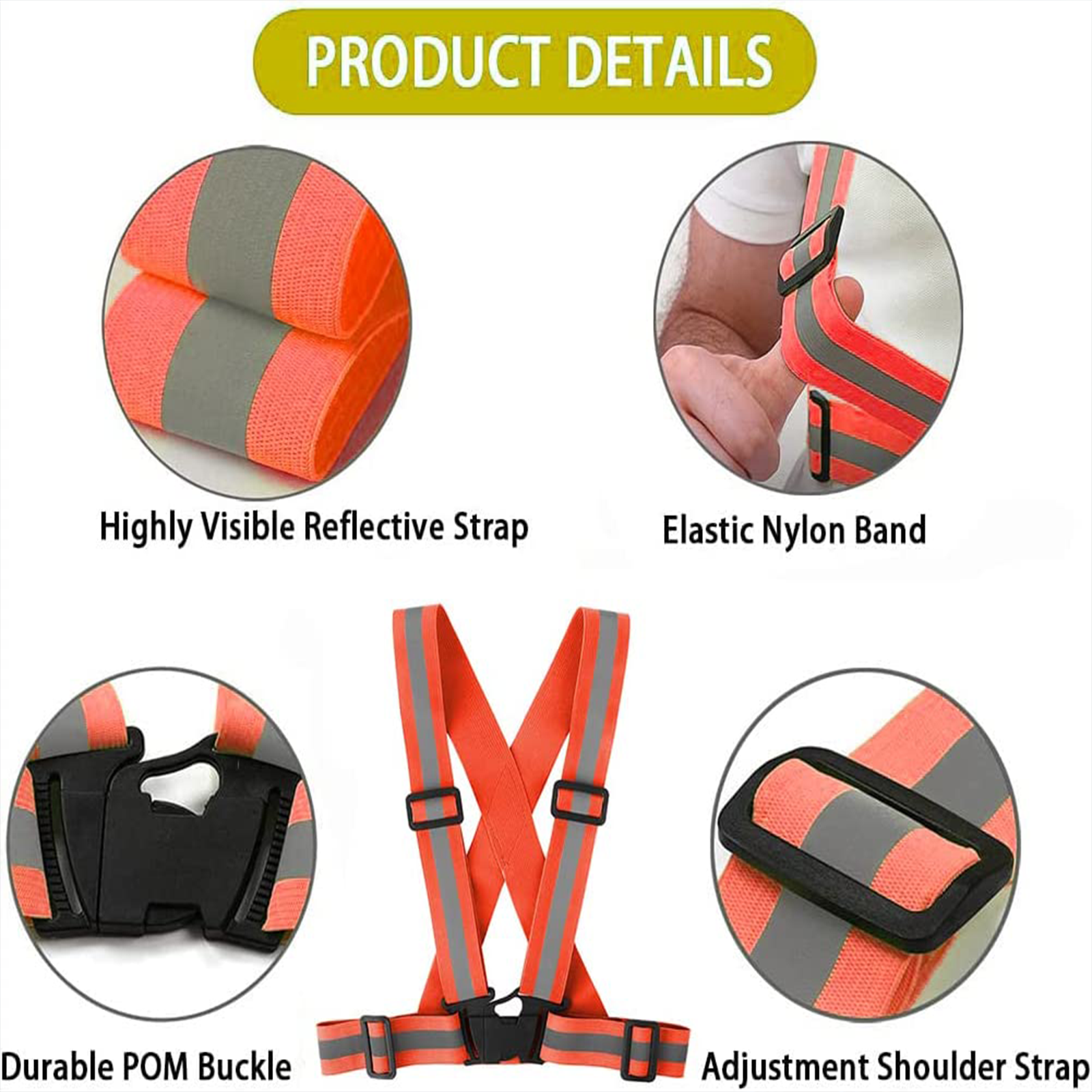 5 Pockets Safety Vest Reflective Security Vest High Visibility