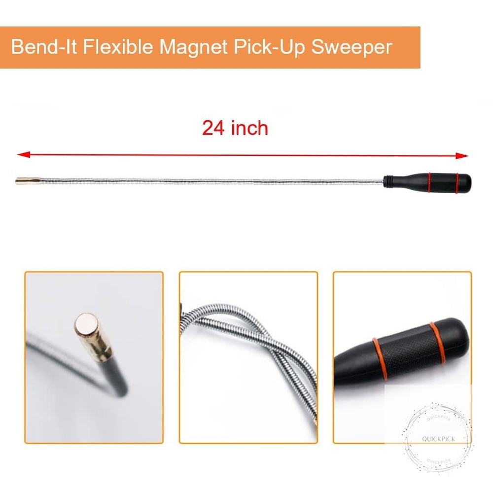 4 Pack Telescoping Magnet Pick-up Tool Set - Retrieving Pickup Tools，Extendable