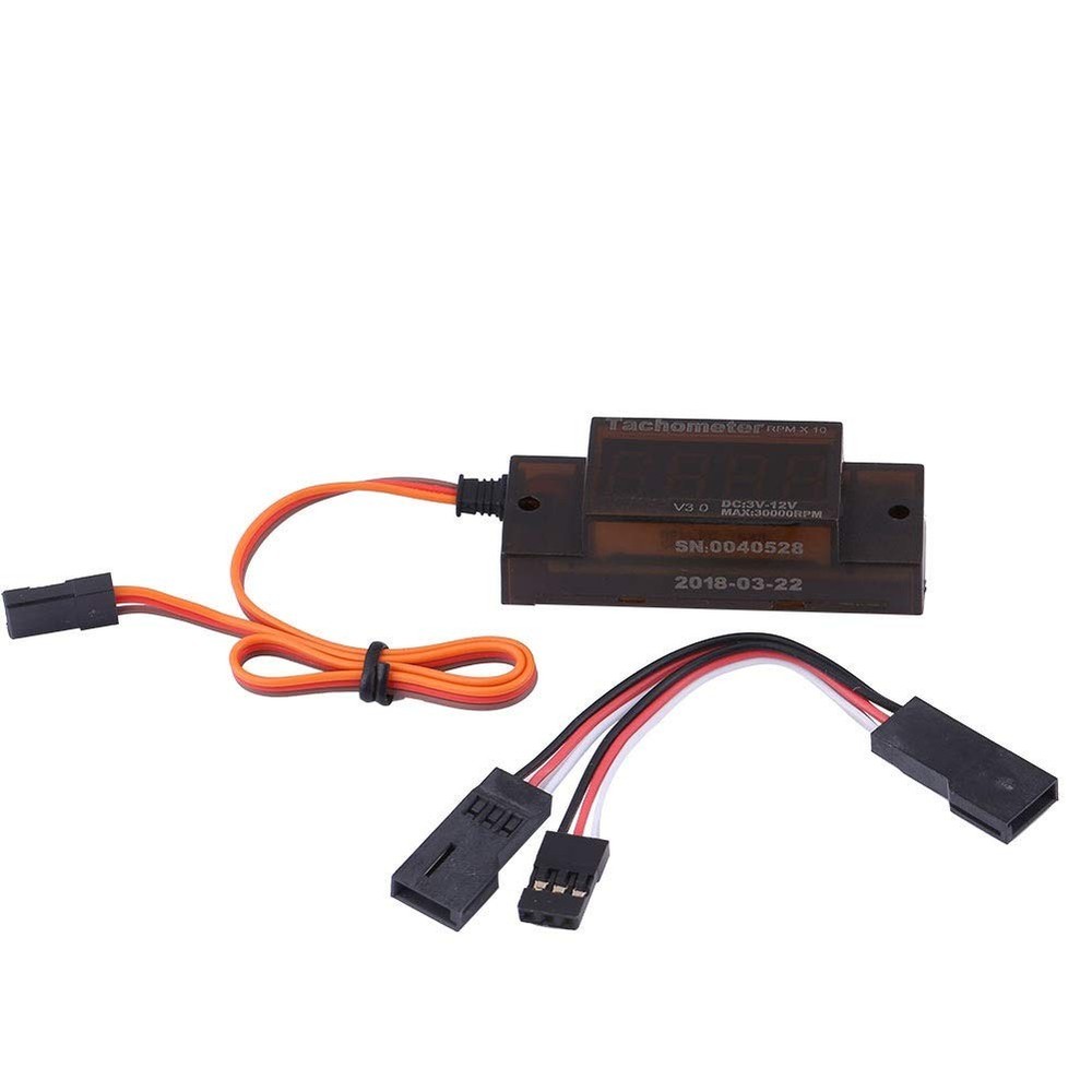 Mini Tachometer, RC Accessory Ignition Tachometer V3.0 Revolution Meter for P...