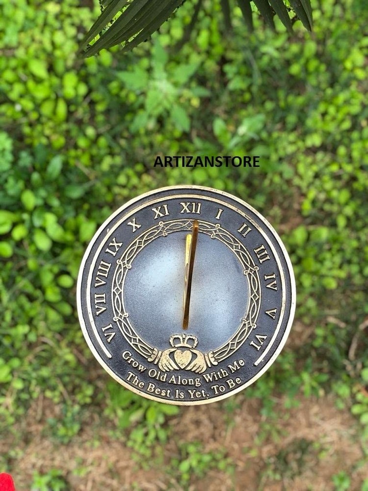 Brass Sundial Grow Old with Me