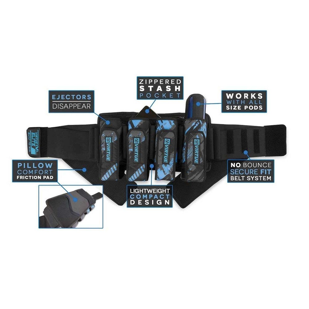 Virtue Elite Pack / Harness - 4 + 7 - Graphic Black
