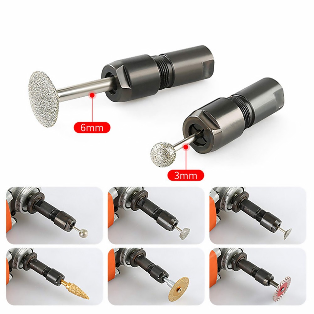 3mm 6mm Collet Chuck Adapter for 100-Tyle Angle Grinder Straight Conversion