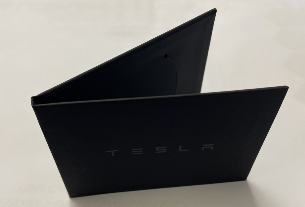 Genuine Original New Tesla Key Card Holder/Folder - Doesn't include key cards