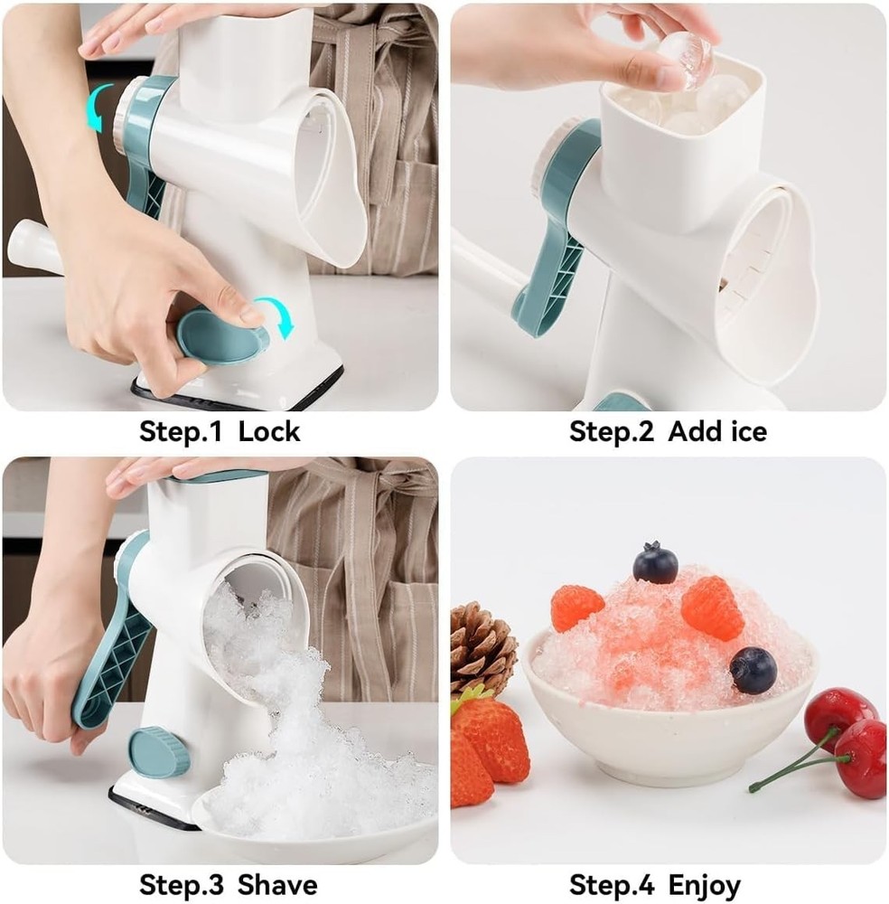 Rotary Ice Shaver Manual White