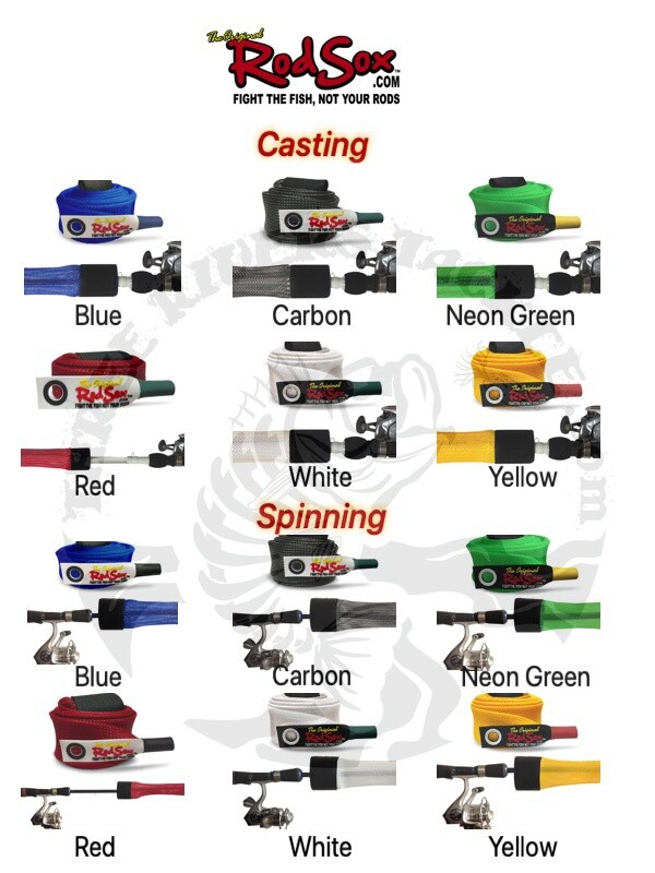 Original Rod Sox Fishing Pole Sleeve Protector Highest Quality Used by the Pros