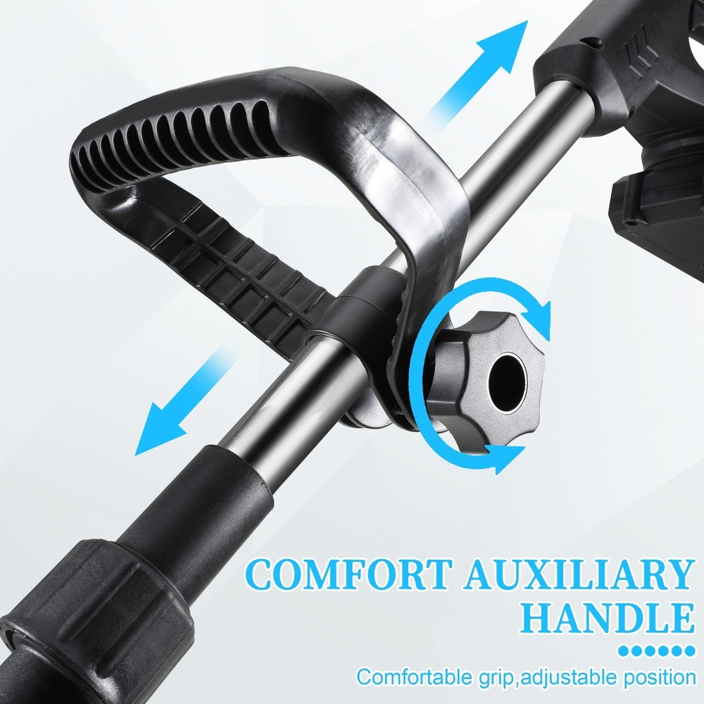 Electric Cordless Grass String Trimmer Lawn Edger Weed Wacker Cutter + 2 Battery