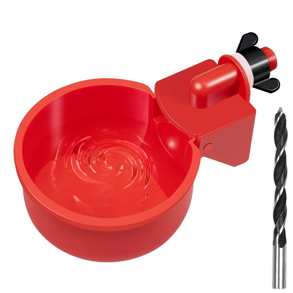 Chicken Automatic Waterer Kit for Poultry Float Style Gravity Water Feeder Dr...