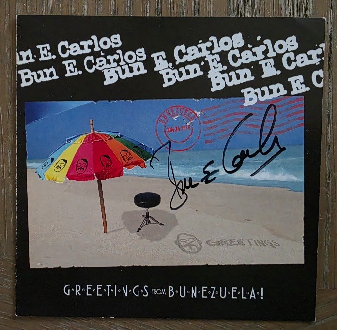 Bun E Carlos from Cheap Trick Signed Autographed CD Greetings from Bunezuela