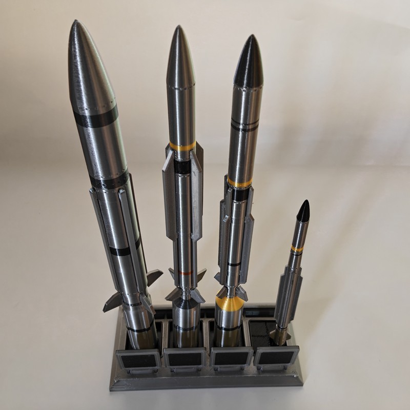 1:24 USN Full Set Standard Missile Military Model ESSM SM-2 SM-3 SM-6 3D Printed
