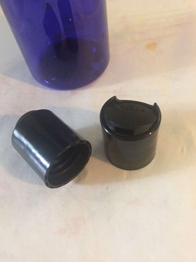 100pcs Disc Cap 24-410 Black Smooth Dispensing Caps Push Down 100pcs