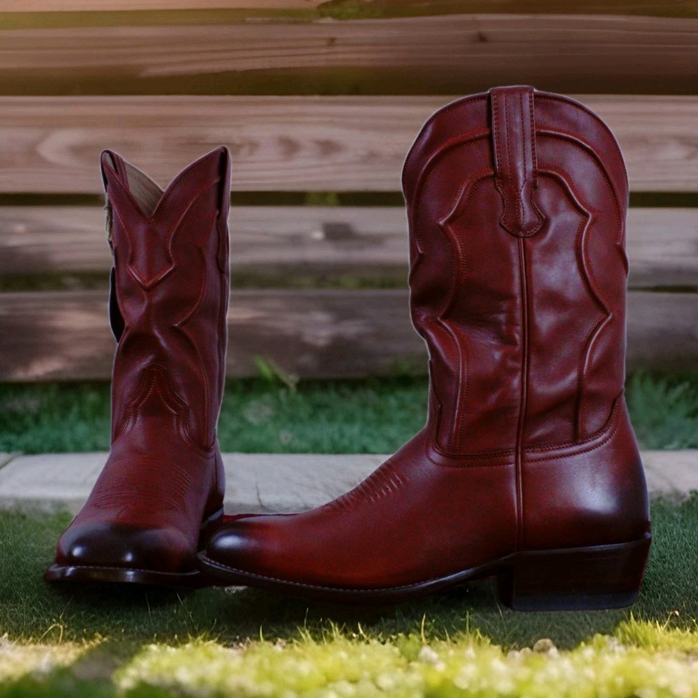 Cuero The Cavalier Handcrafted Leather Boots - Cherry