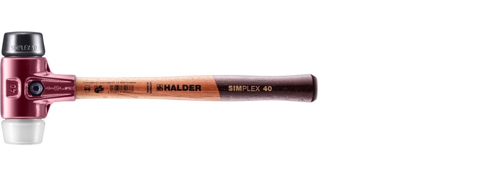 Halder 3027.040, Simplex Mallet with Black Rubber & Superplastic Inserts