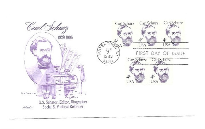 1847 4c Carl Schurz Artmaster FDC