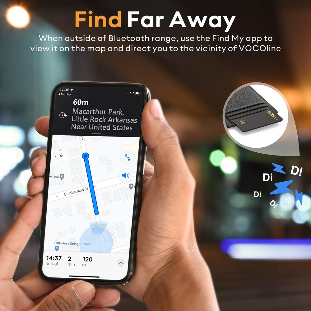VOCOlinc Smart Bluetooth Tracker 1 Pack, Key Finder Compatible with Apple Fin...