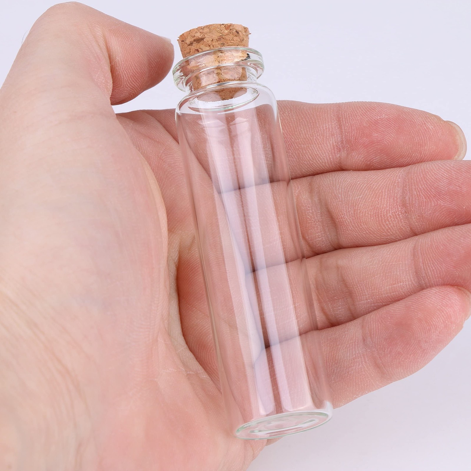 20ml Small Glass BottlesTiny Glass Vials,Jars with Cork Stoppers,Message Bottles