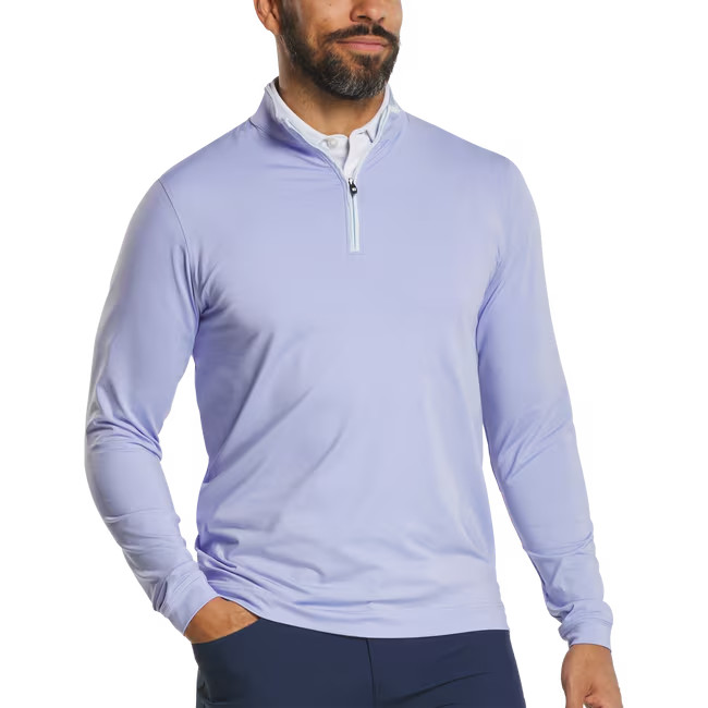 NEW MENS FOOTJOY GOLF 1/2 ZIP LIGHTWEIGHT MID LAYER PULLOVER, PERIWINKLE, LARGE