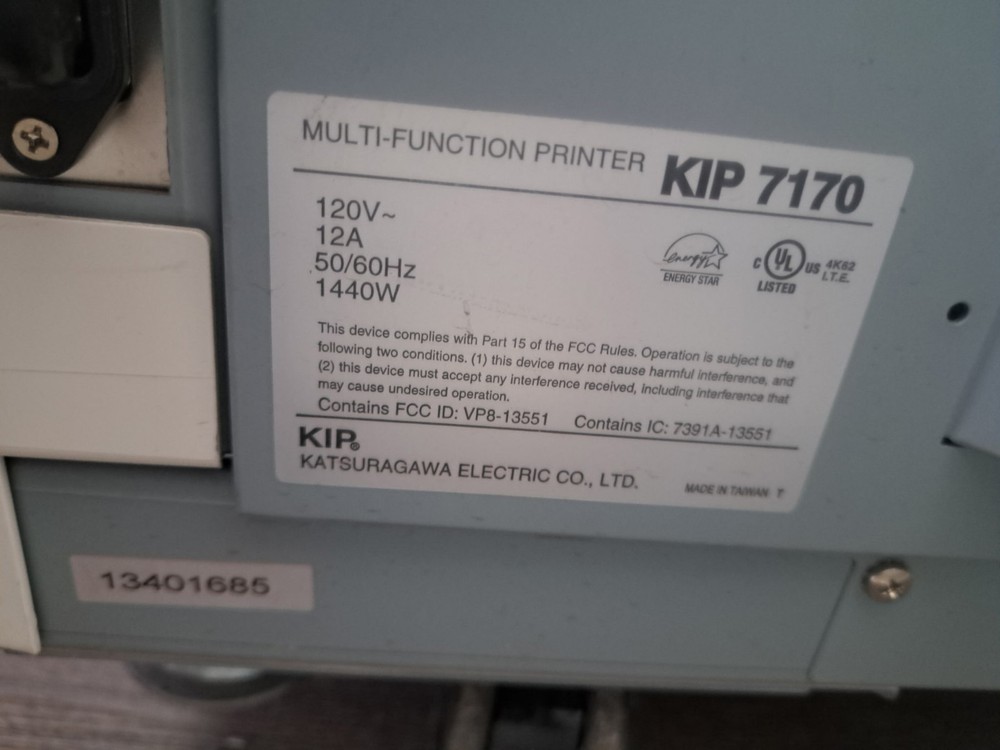 Kip 7170 2 Roll Wide Format Plotter MFP Refurbished includes local Ship/install