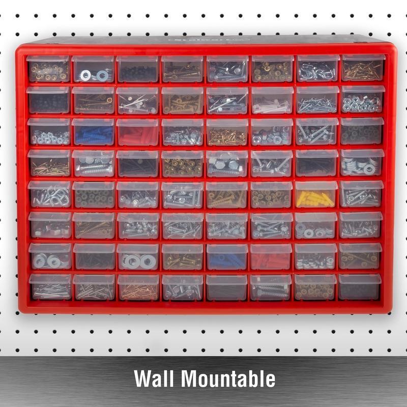 64 Drawer Storage Organizer Portable Wall-Mounted Container Tools Beads Hardware