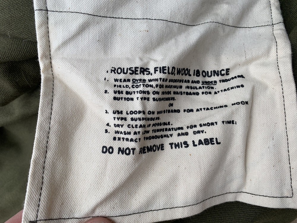 US Army M-1951 Wool Field Pants Size XSmall Regular