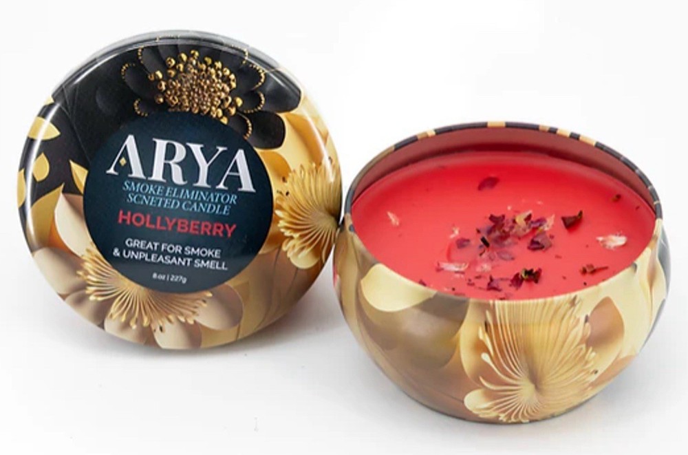 ARYA ODOR ELIMINATOR SCENTED CANDLE- 8OZ- 1CT- Assorted Scent