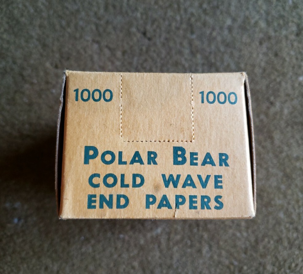 NOS WWII Era Polar Bear Cold Wave End Papers Box - Full 1000 WAC WASP WAAC WAVE