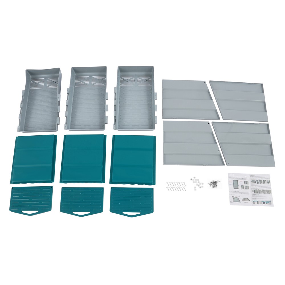 Modern Chicken Laying Box 3-Compartment Chicken Nesting Box with Egg Collection