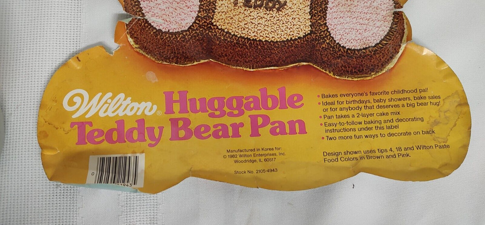Wilton Cake Pan Huggable Teddy Bear 1982