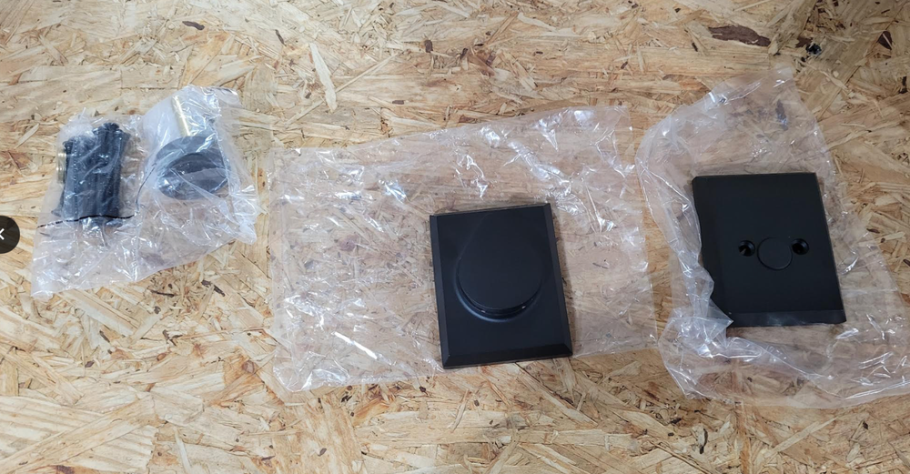 Emtek 450421FB Rustic Rectangular Sectional Dummy Handleset - Flat Black Bronze