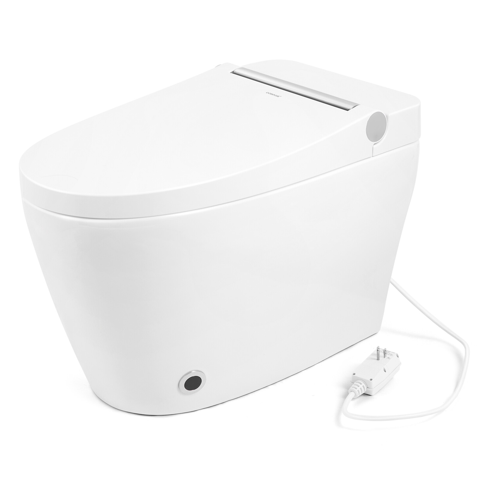 New Electronic Smart One Piece Toilet Heat Auto Flush Foot Sensor w/ Night Light