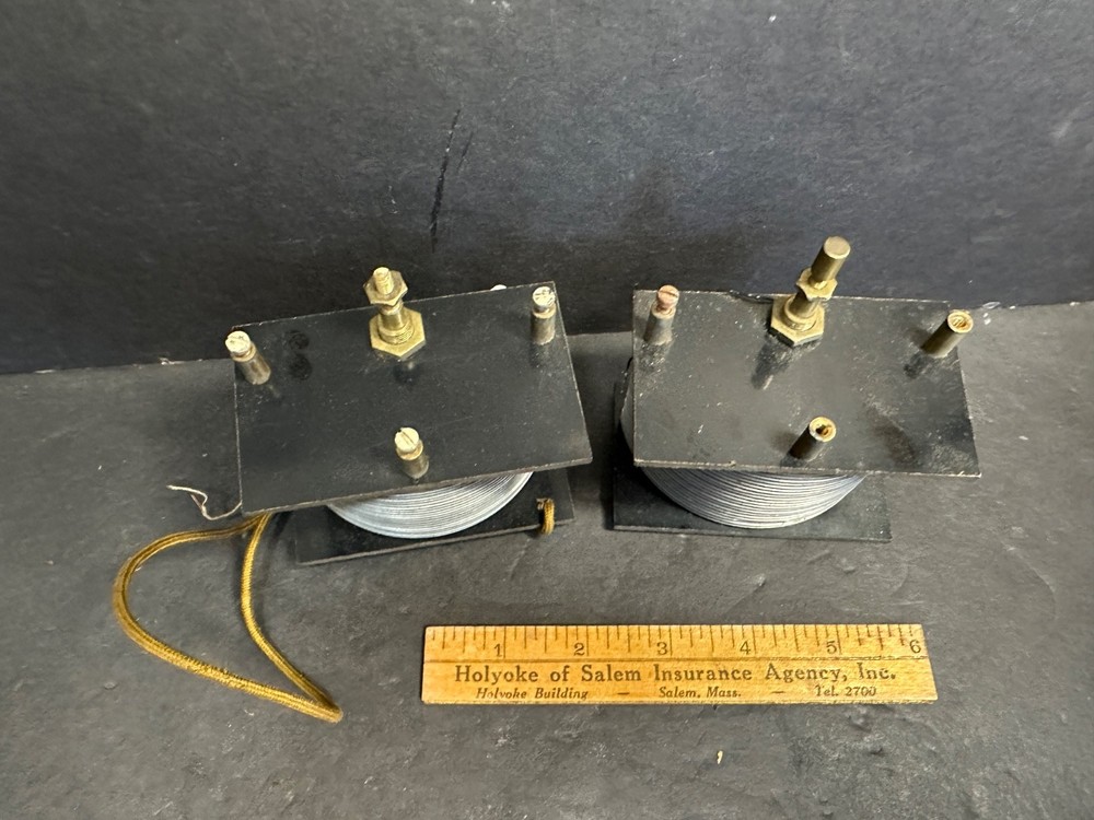 Pair 1920s Radio Tuning Capacitors, Untested