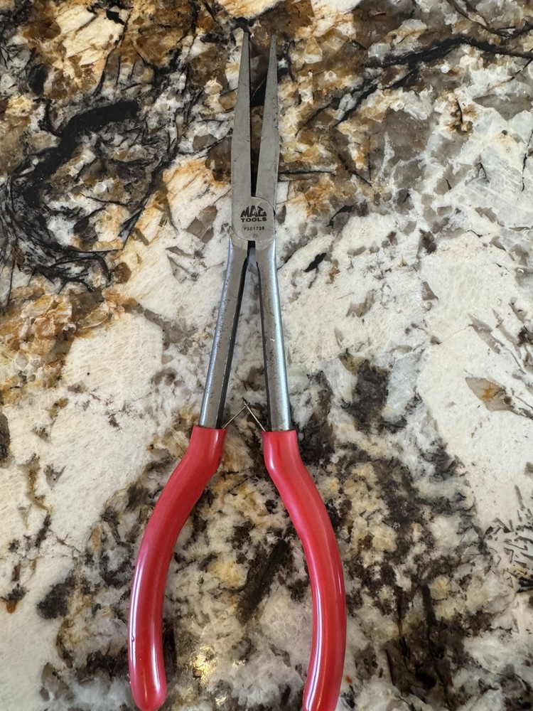 Mac Tools 11” Duck Bill Pliers RED Spring-Loaded Long Handles