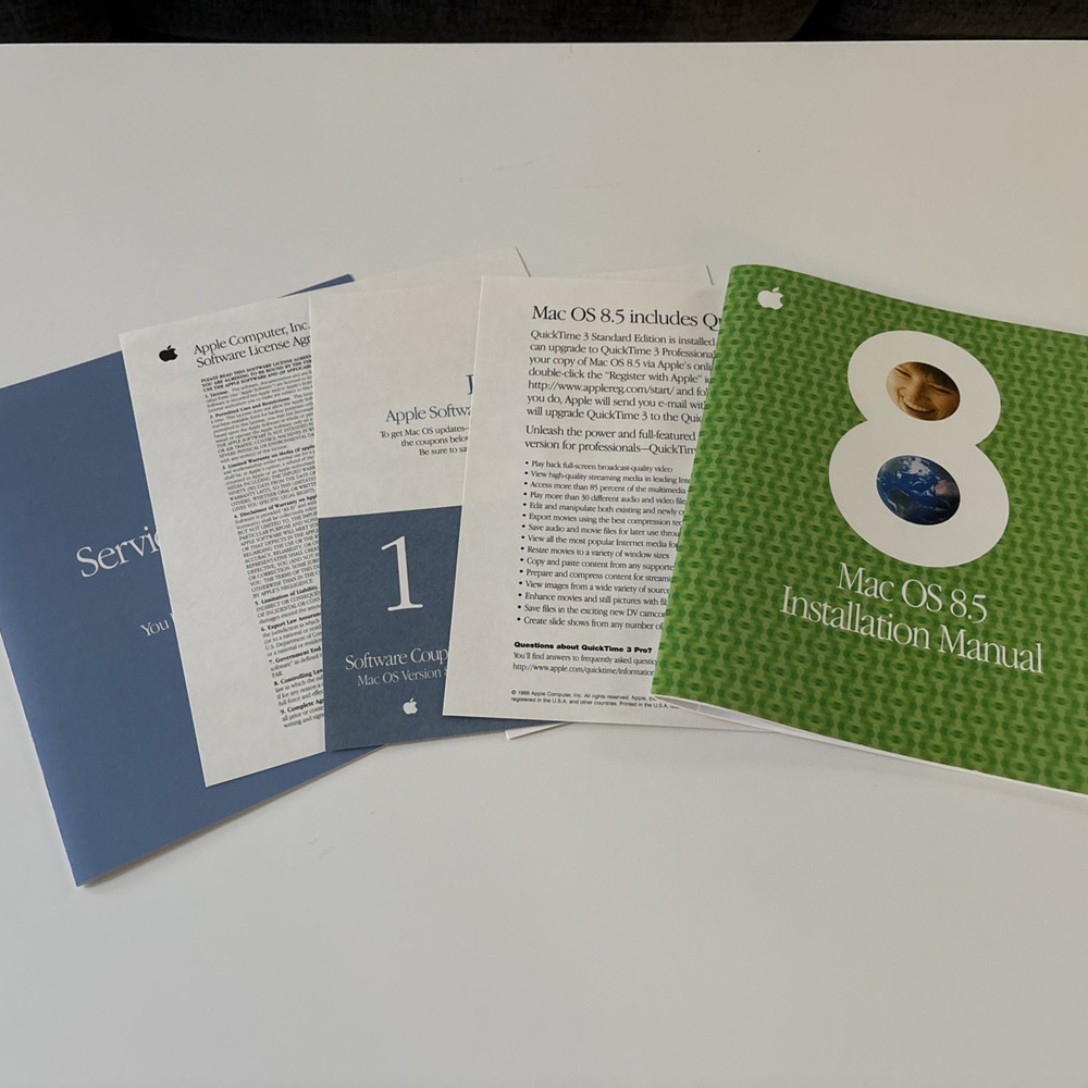 Apple Mac OS 8.5 (1998) Operating System CD-ROM w/ Retail Box