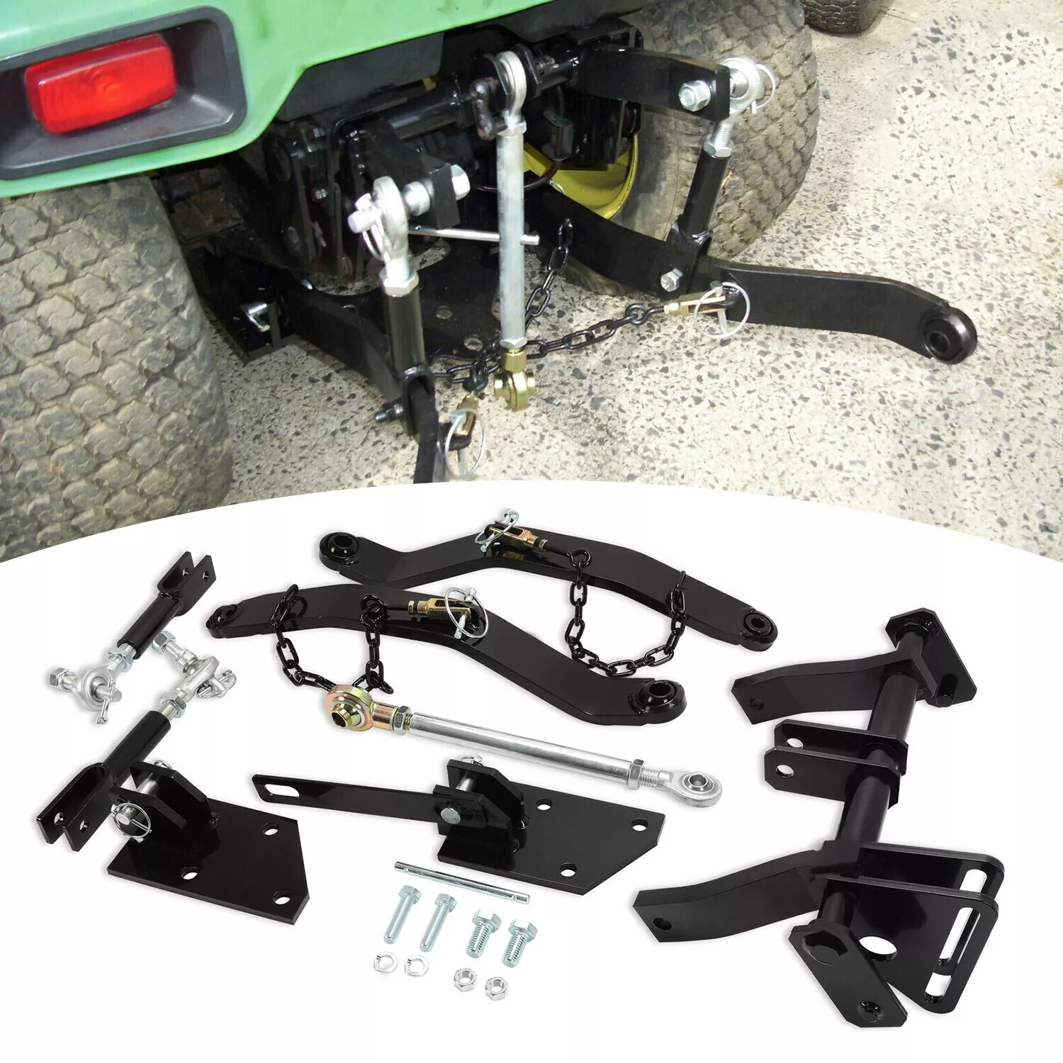 For John Deere 316 318 322 330 332 420 430 3 Point Rear Hitch Kit CAT 1