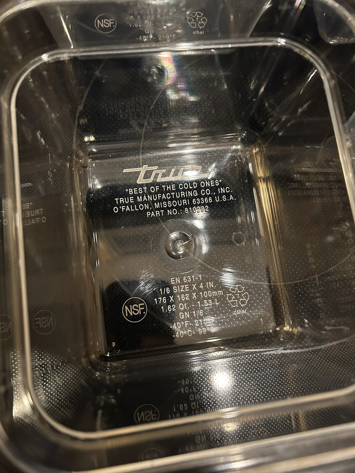 42 Each True Clear Food Pan 1/6 Size 4” Deep NSF Commercial Prep Polycarbonate