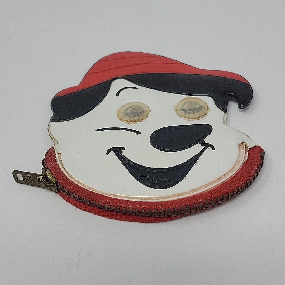 Vintage Disney Pinocchio Zippered Vinyl Coin Purse - Moving Eyes - Early 1960s
