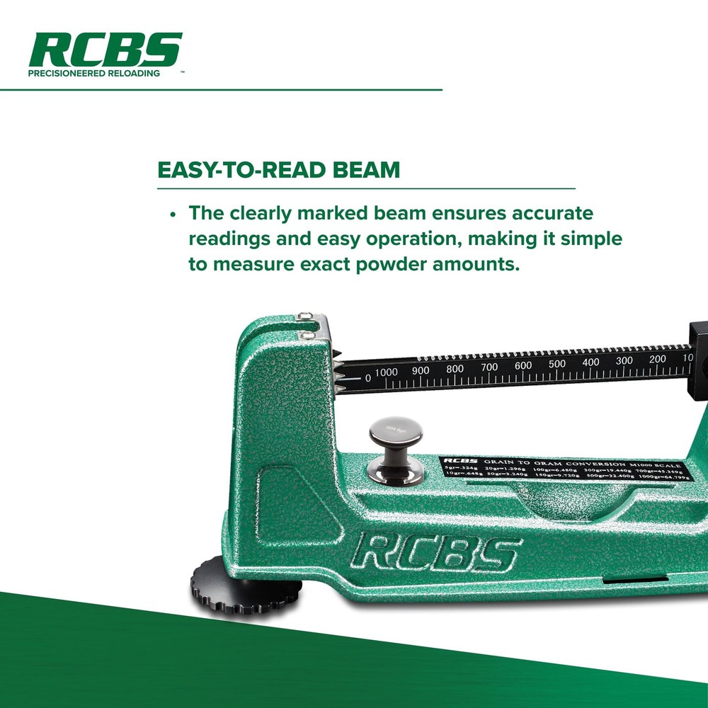 RCBS M1000 Mechanical Scale, Precision Mechanical Reloading Scale with 1000 G...