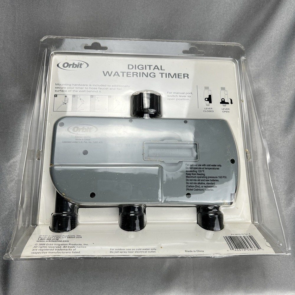 Orbit Digital 3 Outlet 2 Programmable Eco-Series Watering Timer Model 56233 NEW