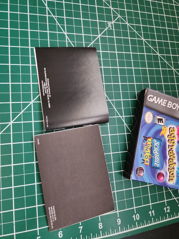 Sorry / Aggravation / Scrabble Junior GBA (No Game) Box & Inserts Only