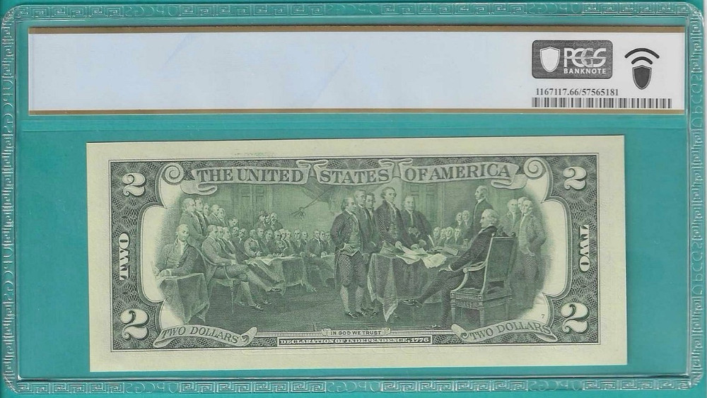 2017A Star $2 Two Dollar PCGS Graded Gem 66PPQ SOLID/FILLED STAR Error Note RARE