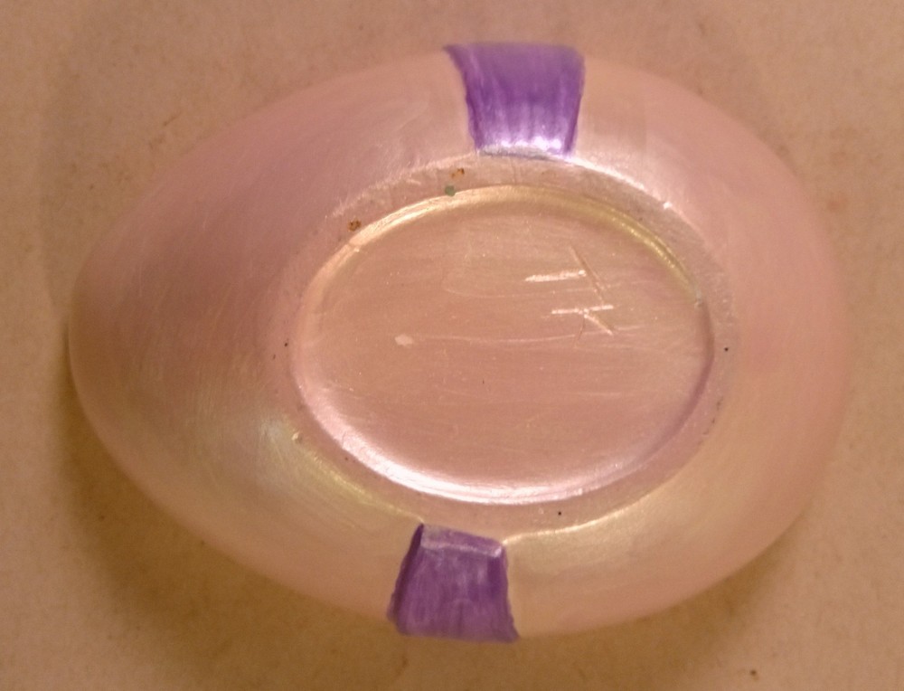 Easter Egg Lidded Candy Dish. Hand Painted. 6"x6". Oval