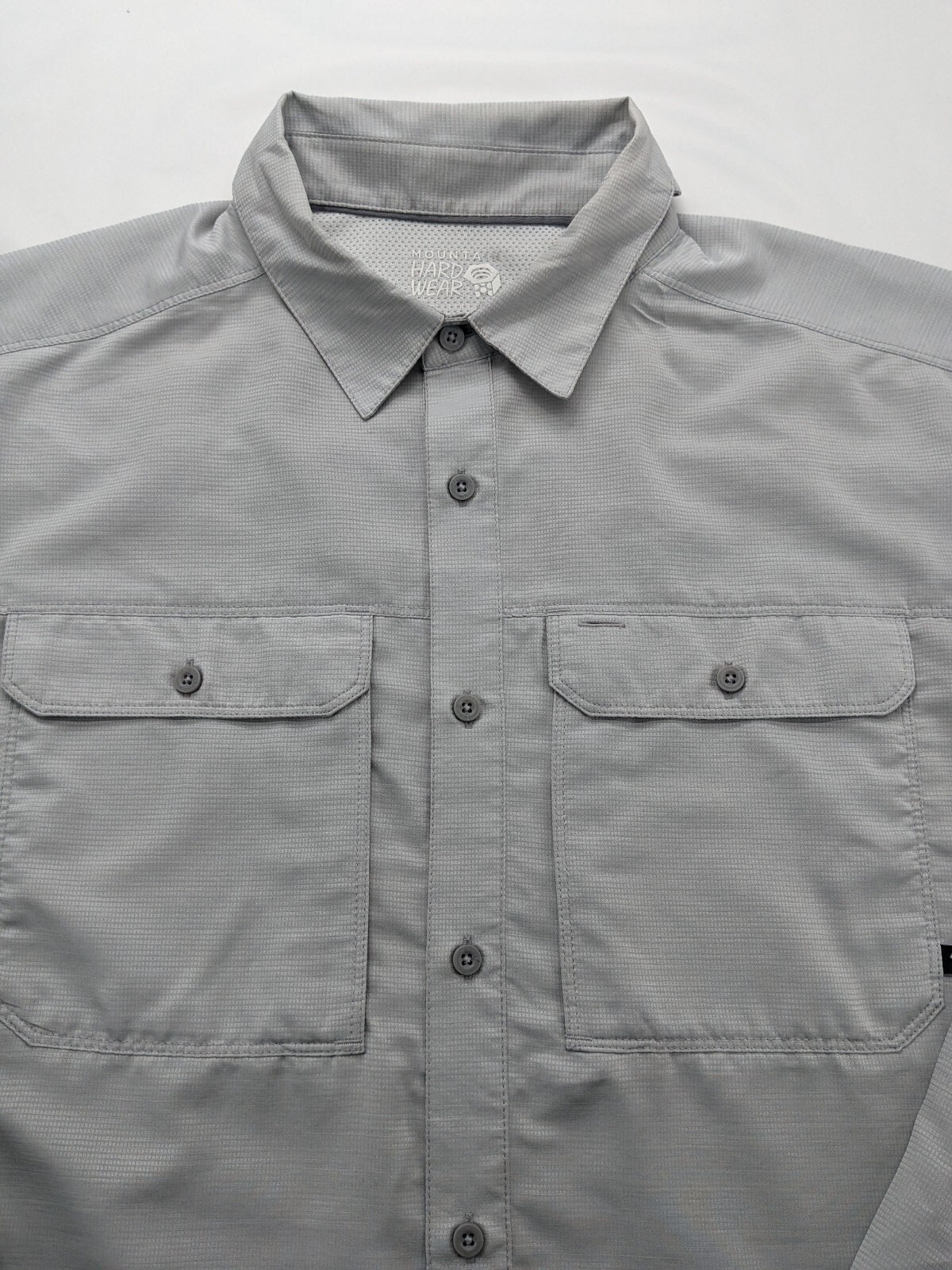 Mountain Hardwear Shirt Mens XL TG Gray Hiking Performance LS Vented