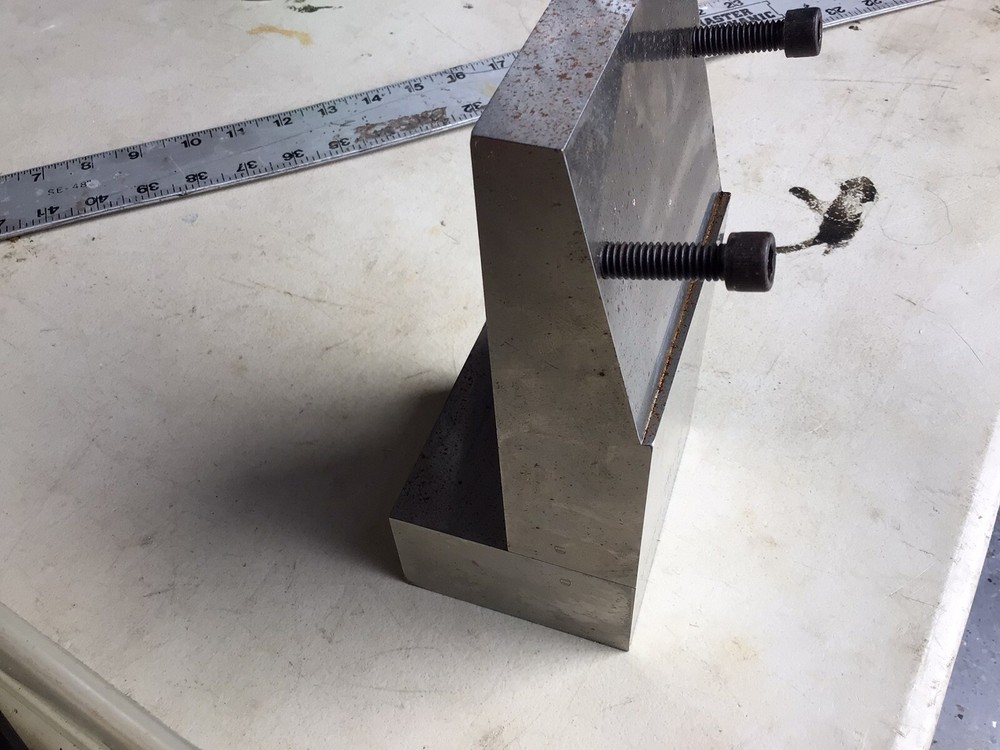 Toolmakers Grinding Fixture, Approx 14 Degrees, 8” High, 4” Wide, Surface Grind