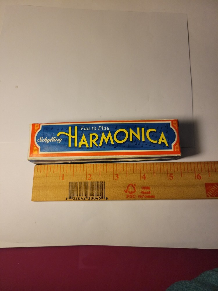 Vintage Schylling Harmonica With Case