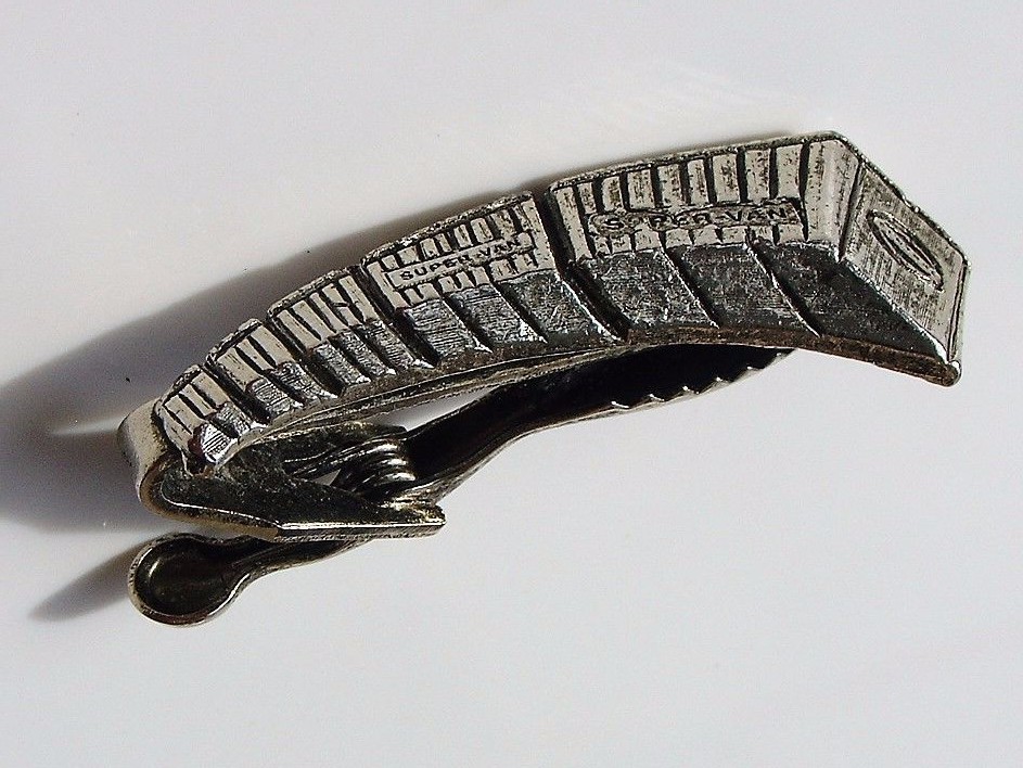 Vtg Tie Clip Super Van Cargo Freight Container Shape Figural