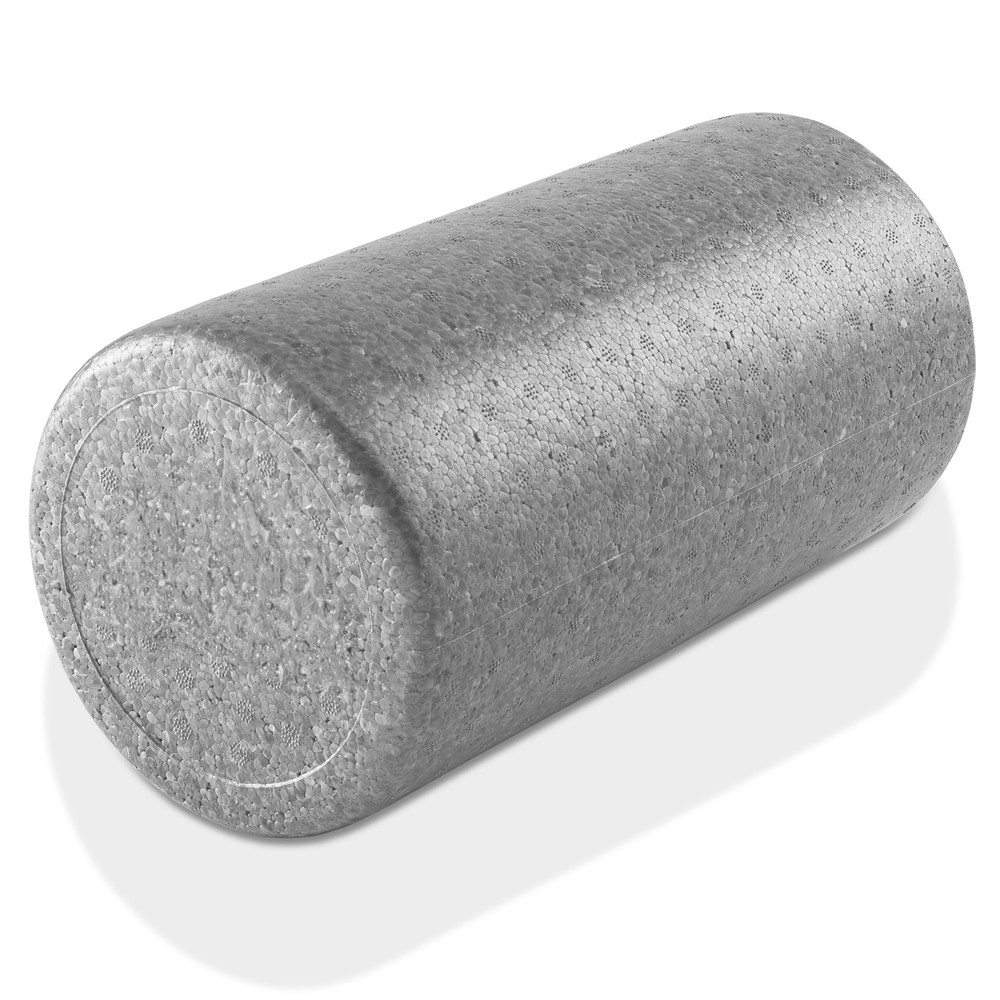 12" High-Density Foam Exercise Roller - Round Gray