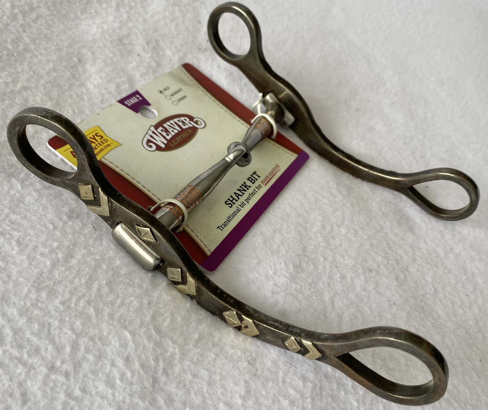 NEW Weaver Silver Mounted Pro Shank Series Heavy Steel Snaffle Bit~SHOW~RANCH