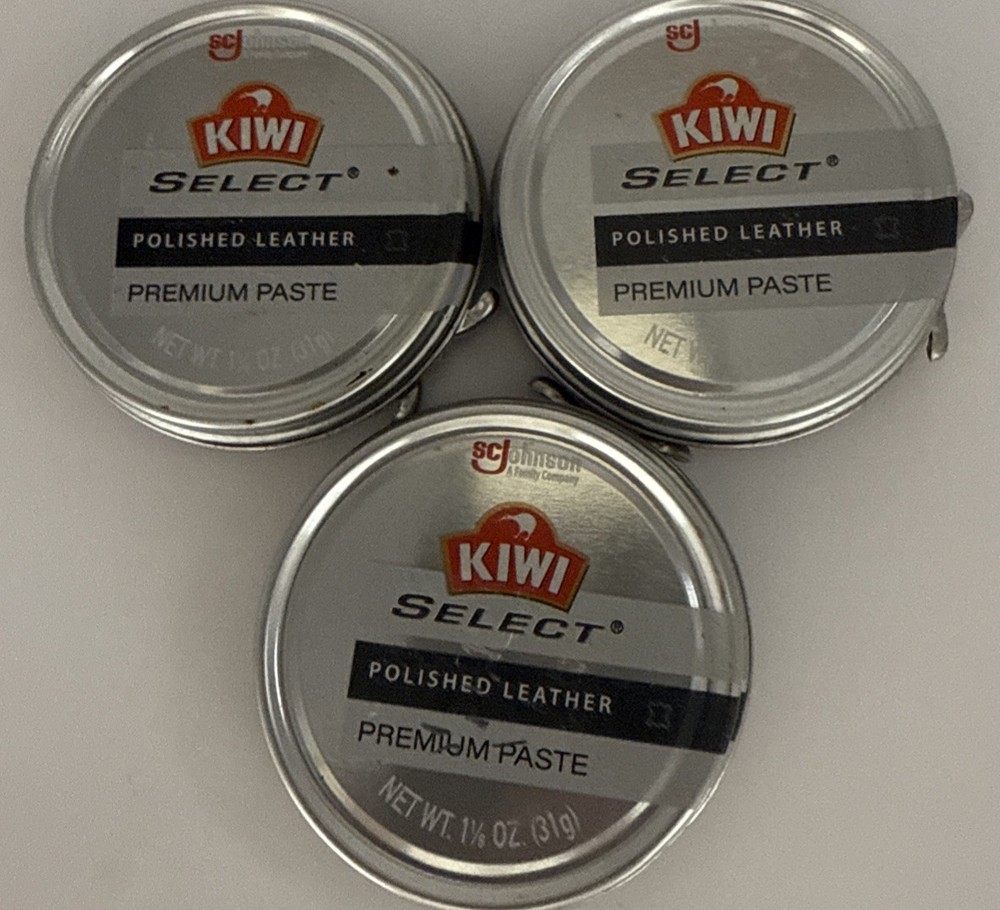 3 Pack Kiwi Select Polished Leather Premium Paste 1⅛oz. Brown