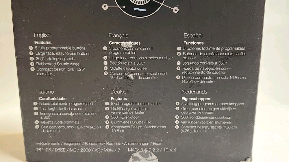 Contour ShuttleXpress Multimedia Controller With 5 Programmable Buttons NEW