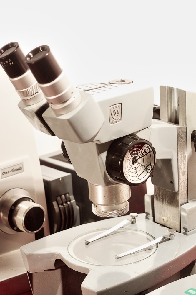 AO120 COMPOUND MICROSCOPE WITH CYCLOPTIC STEREO MICROSCOPE-COMPLETE MADE IN USA