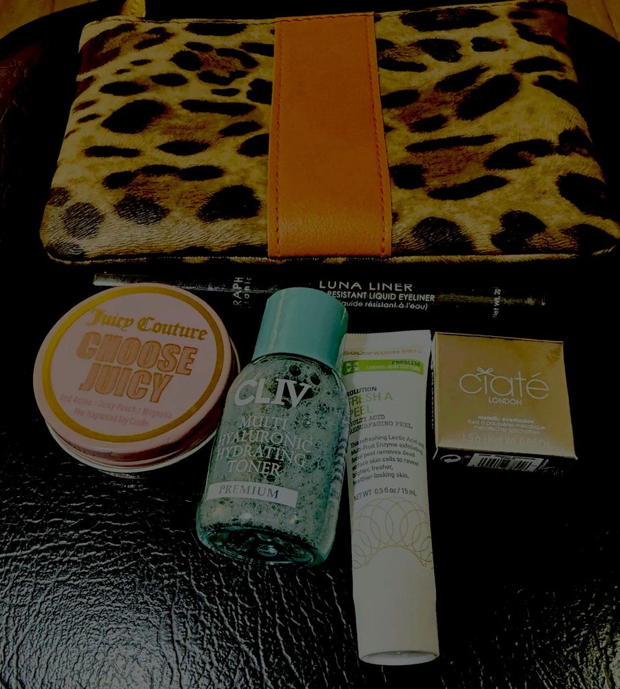 Ipsy Leopard print 5 x 7 bag +5 sample samples